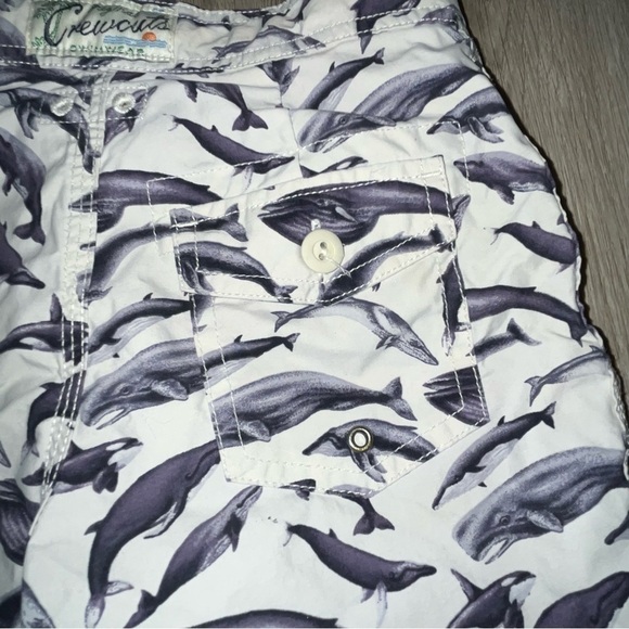 Kid's Crewcuts Whale Print Swimsuit Board Shorts - Picture 4 of 8